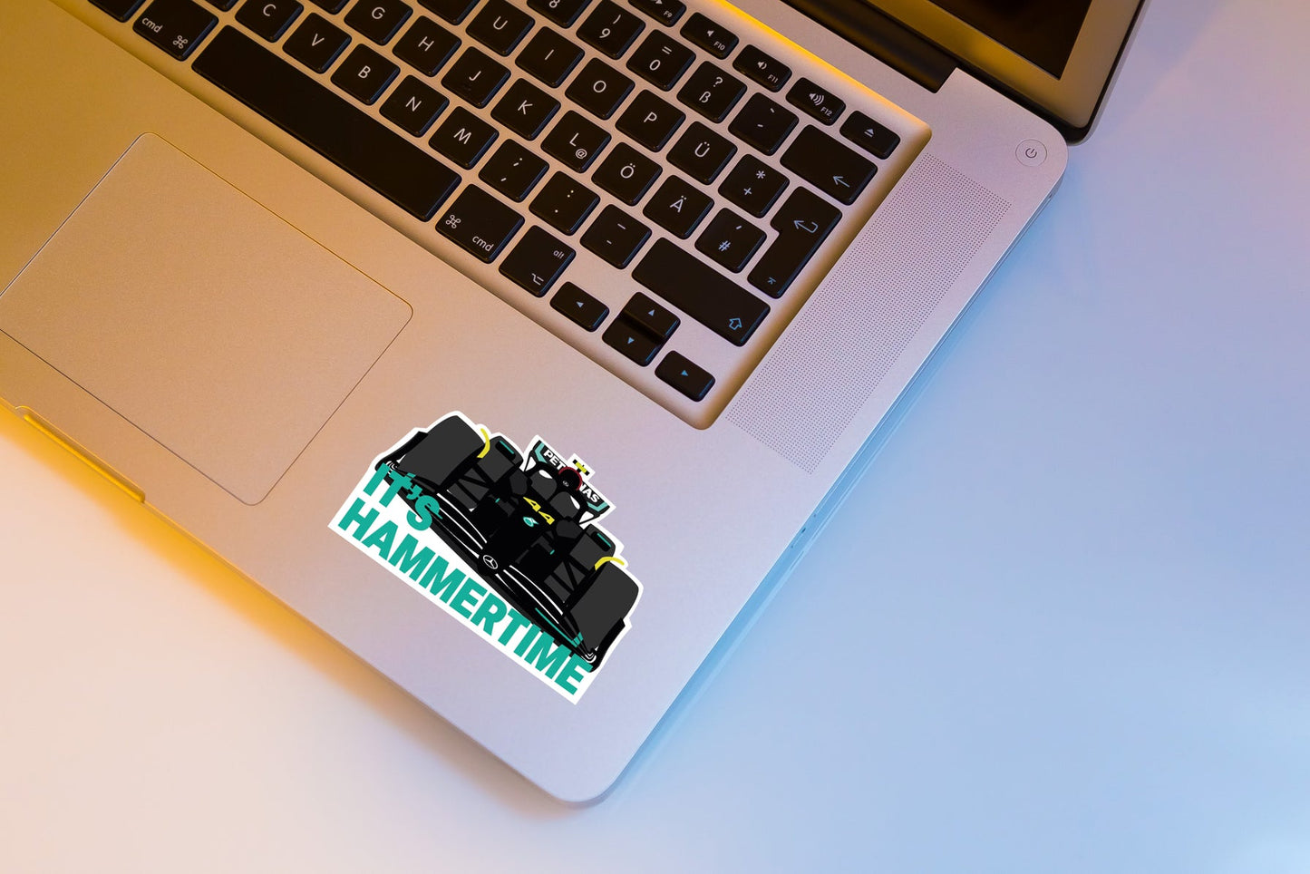 Lewis Hamilton W14 It's Hammer Time Illustration Sticker