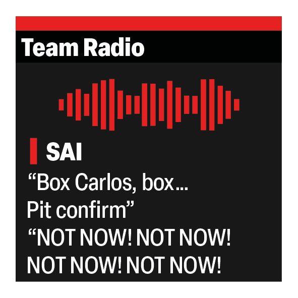 Carlos Sainz "Not now, Not now!" F1 Radio Message Sticker