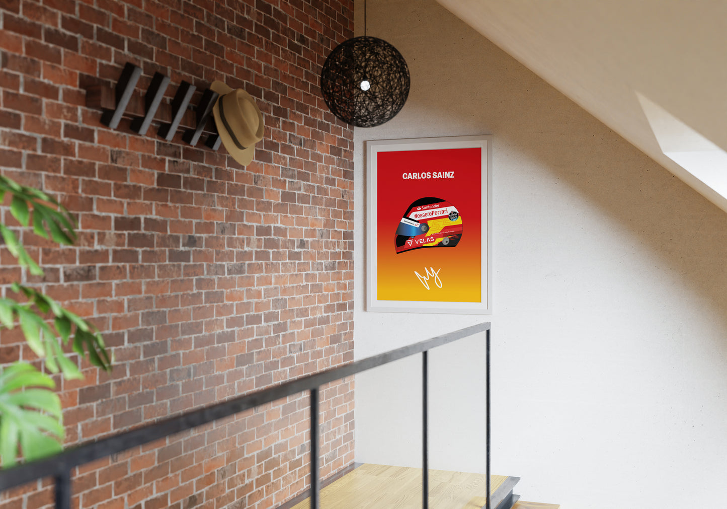 Carlos Sainz F1 2022 Helmet Poster