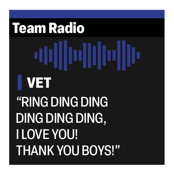 Sebastian Vettel “RING DING DING DING DING DING, I LOVE YOU! THANK YOU BOYS!” F1 Radio Message Sticker