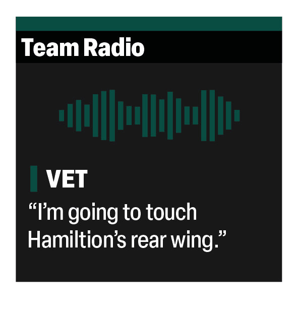 Sebastian Vettel "I'm gonna touch Hamilton's rear wing" F1 Radio Message Sticker