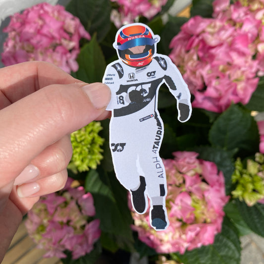 Yuki Tsunoda Run Illustration Sticker