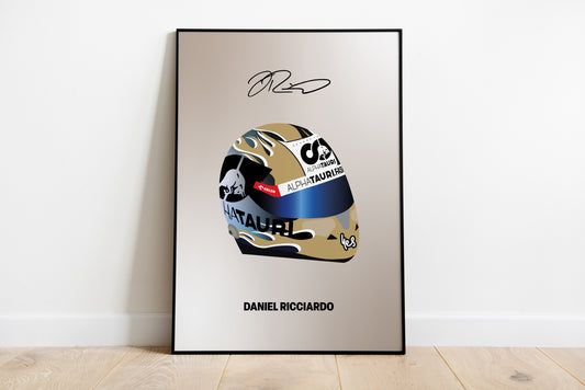 Daniel Ricciardo F1 2023 Helmet Poster