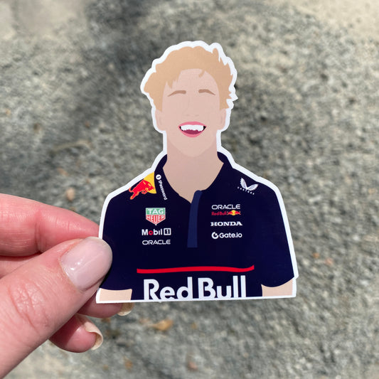 Liam Lawson Illustration Sticker