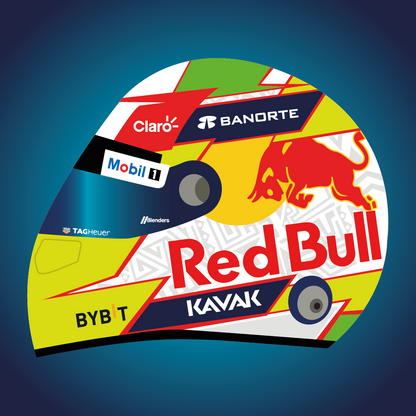 Sergio Perez F1 2023 Helmet Sticker