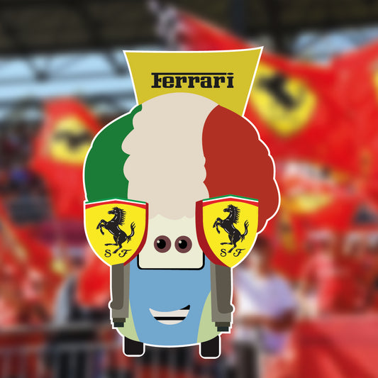 Guido Ferrari F1 Illustration Sticker