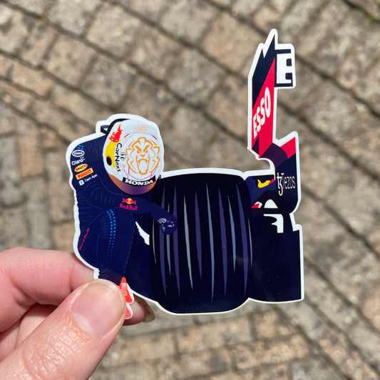 Max Verstappen World Champion Illustration Sticker