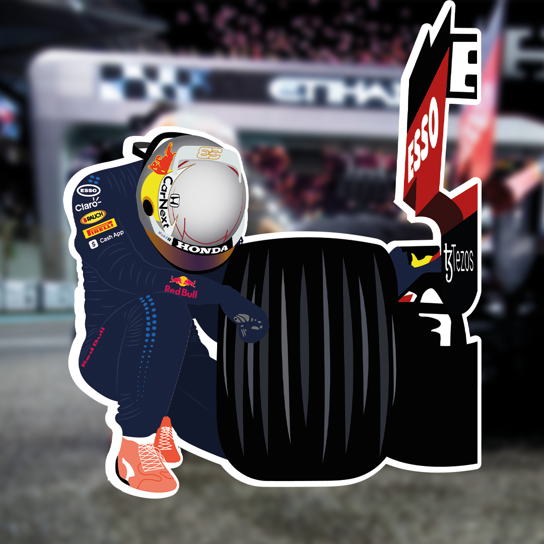 Max Verstappen World Champion Illustration Sticker