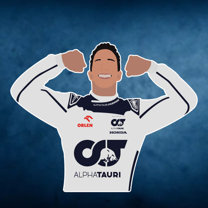 Daniel Ricciardo cheering Illustration Sticker