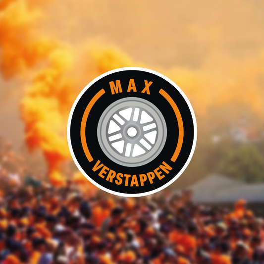 Max Verstappen Tire Illustration Sticker