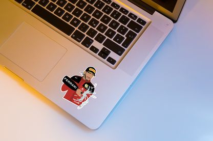 Lewis Hamilton Ferrari Illustration Sticker