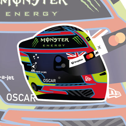 Oscar Piastri F1 2025 Helmet Sticker