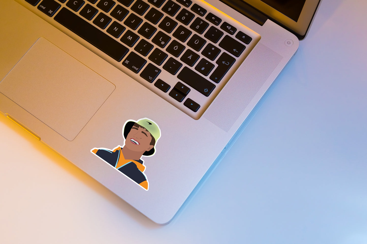 Lando Norris Bucket Hat Illustration Sticker