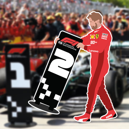 Sebastian Vettel 2019 Canadian GP Illustration Sticker