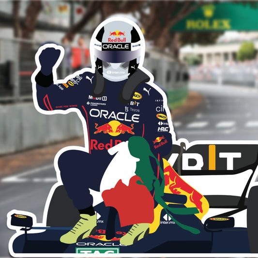 Sergio Perez 2022 Monaco GP Win Illustration Sticker