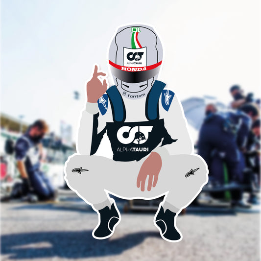 Pierre Gasly Illustration Sticker