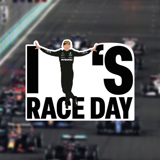 Russell It's Race Day Illustration Sticker