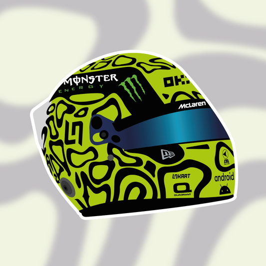 Lando Norris F1 2024 Helmet Sticker