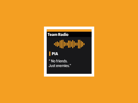 Oscar Piastri "No friends. Just enemies." F1 Radio Message Sticker