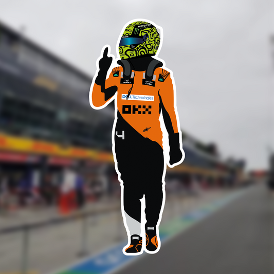 Lando Norris Pole Position Illustration Sticker