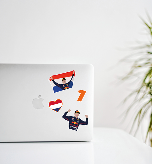 Max Verstappen Illustration Sticker Package