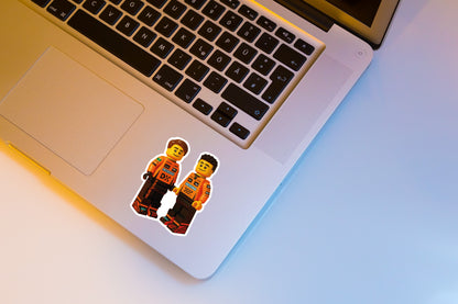 Oscar Piastri & Lando Norris Illustration Sticker