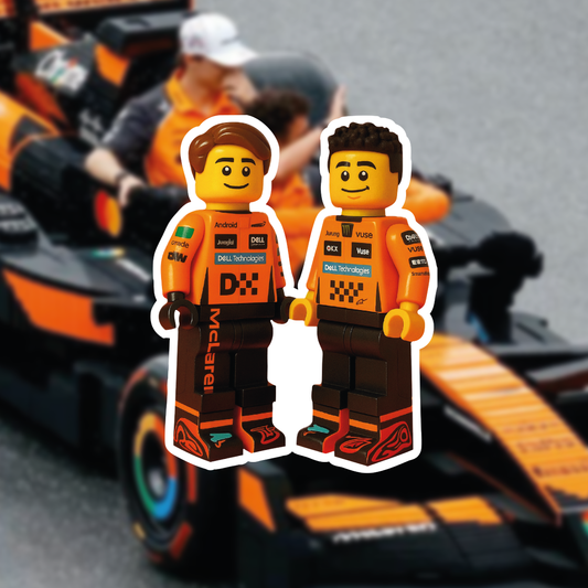 Oscar Piastri & Lando Norris Illustration Sticker