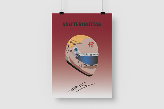 Valtteri Bottas F1 2023 Helmet Poster