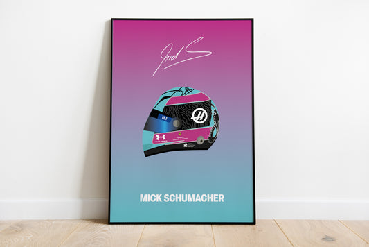 Mick Schumacher F1 2022 Helmet Poster