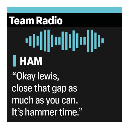 Lewis Hamilton "It's hammer time" F1 Radio Message Sticker