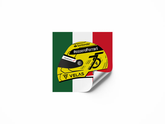 Charles Leclerc F1 2022 Monza GP Helmet Sticker