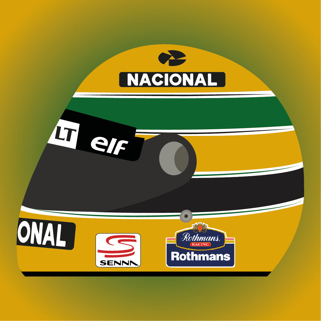 Ayrton Senna F1 1994 Helmet Sticker