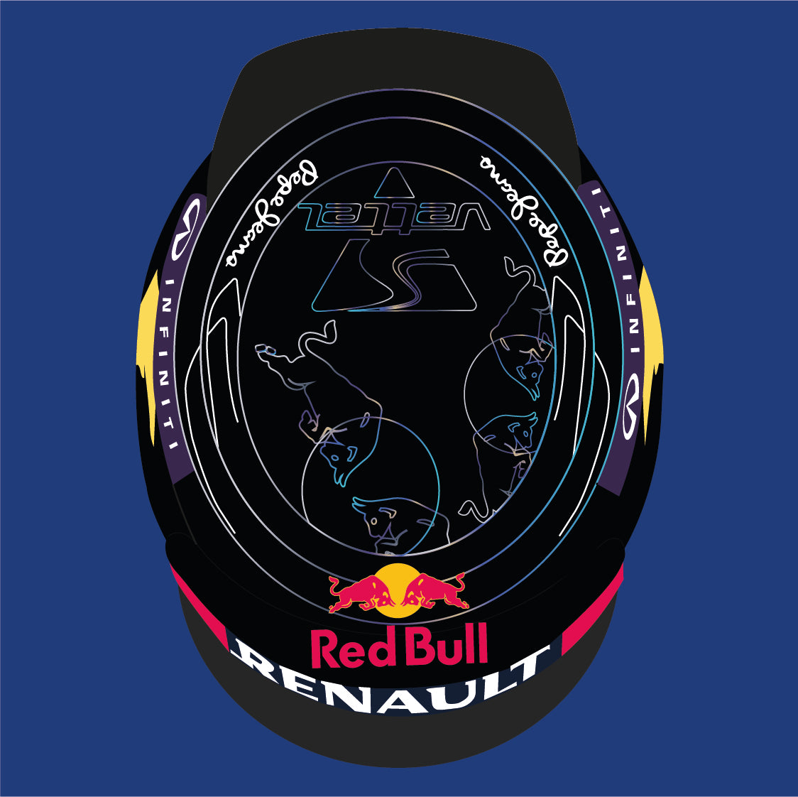 Sebastian Vettel F1 India GP Helmet Sticker