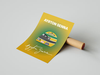 Ayrton Senna F1 1994 Helmet Poster