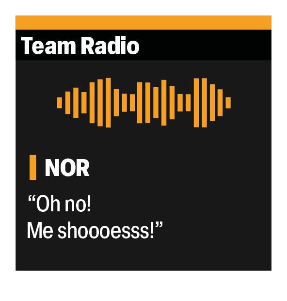 Lando Norris "Oh no! Me shoooesss!"" F1 Radio Message Sticker