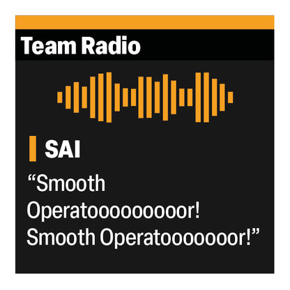 Carlos Sainz Smooth Operator F1 Radio Message Sticker