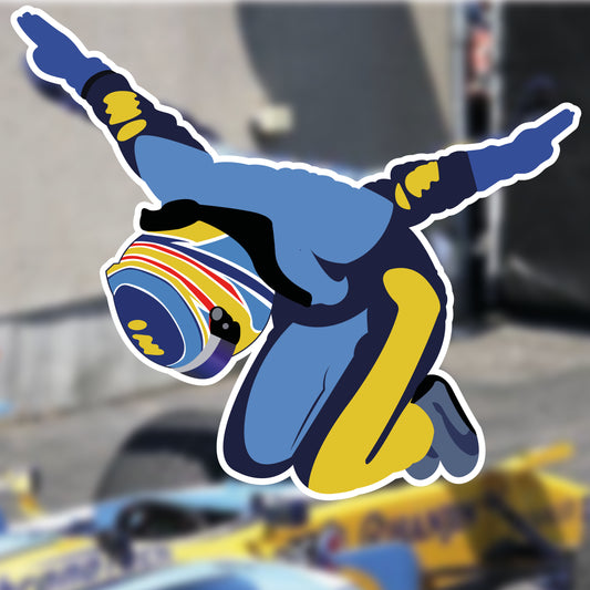 Fernando Alonso Canada GP Celebration Illustration Sticker