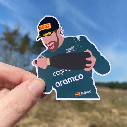 Fernando Alonso Bahrain 2023 Illustration Sticker