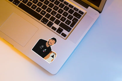 Lewis Hamilton Roscoe Illustration Sticker