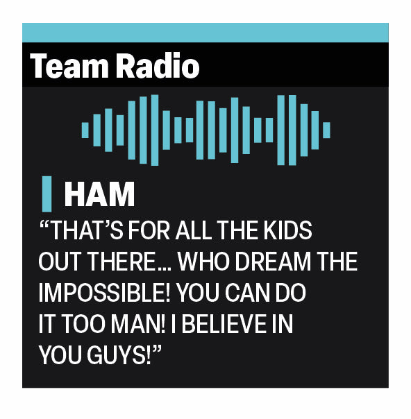 Lewis Hamilton "That's for all the kids out there..." F1 Radio Message Sticker