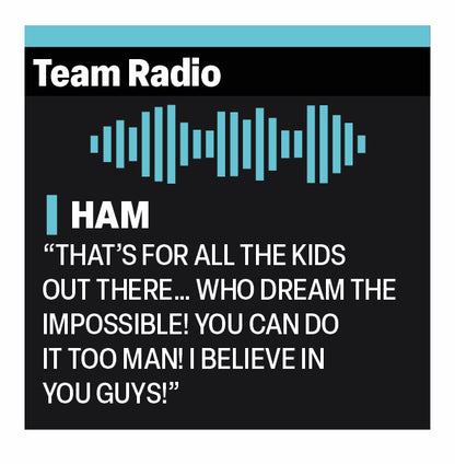 Lewis Hamilton "That's for all the kids out there..." F1 Radio Message Sticker