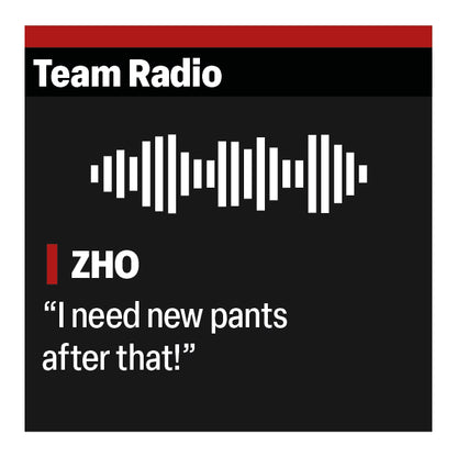 Zhou Guanyu "I need new pants after that!" F1 Radio Message Sticker