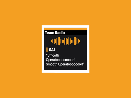 Carlos Sainz "Smooth Operator" F1 Radio Message Sticker