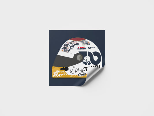 Yuki Tsunoda F1 2022 Japanese GP Helmet Sticker